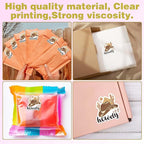 Bttwkco 500pcs Howdy Cowboy Hat Sticker Roll, Western Party Stuff, Wild Life Cowgirl, Happy Mail, Thank You - Western Theme