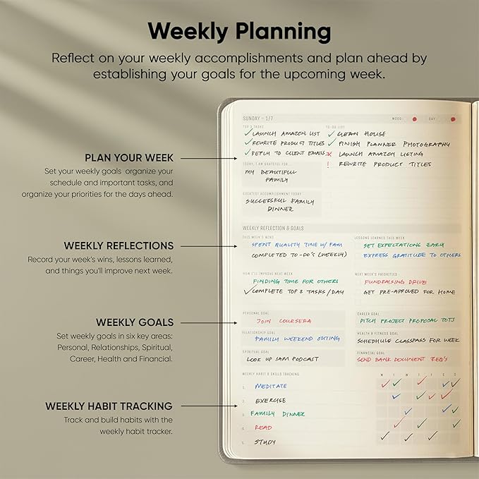 Dated, 2026 Planner, 5.8” x 8.3” - The #1 Productivity Planner to Achieve Your 2026 Goals - Planner 2026-2027 by PRODUCTIVITY STORE (A5, GREY)