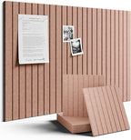 Large Felt Bulletin Board 36"x24" Cork Board Alternative - 6 Pack with 40 Safe Removable Adhesive Tabs, Cork Boards for Walls Felt Boards for Home Office Classroom Pin Board-Terracotta