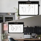 Yoment Desk Calendar 2026-2027, Jan 2026-Dec 2027, Large Desk Calendar with To-Do Lists, 24 Months Leather Desk Pad Wall Calendar with PVC Cover for Work Office School Home Women Men, 17 x 12, Black