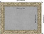 Amanti Art Silver Framed Magnetic Board 27x35 Medium Vision Board for use with Magnets, 100% Metal Sheet to Display Items as Office Decor or for Home Organization in mudroom, Kitchen or Kids Room