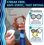 Clear View Portable Lens Cleaner Kit – Travel Size with Premium Cleaning Solution, Refillable Spray + Microfiber Cloth, Safe for All Lenses, Compact & On-the-Go