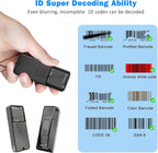 Mini Portable 1D Wireless Barcode Scanner, Bluetooth and 2.4Ghz and USB All in one Laser Barcode Scanner Wireless for Store, Warehouse POS, Computer, Tablet, iPad, iPhone,iOS, Android