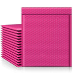 Fuxury Bubble Mailer, 8.5x12 Inch 25 Pack Self-Seal Adhesive Padded Envelopes Usable Size 8.5x11 Inch, Water Resistant Padded Mailers for Mailing,Packaging,Small Business,Shipping, Hot Pink #2