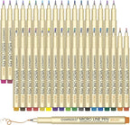 CHARSOCO Arts Sign Brush Pen, Felt Tip Water Based Ink with 36 Colors, for Journaling, Lettering, Calligraphy, Technical Drawing and Scrapbooking