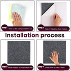 Bouiexye Felt Cork Board Tiles 6 Pack Grey Bulletin Boards 12"x12" - 1/2" Thick Corkboards for Wall Bulletin Board Self Adhesive with 100 Push Pins for Wall School Home Office