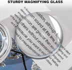 2Pcs 3.1inch Crystal Dome Magnifying Paperweight, Clear Distortion-Free Optics Convex Lens Set for Physics Classroom Home Decor, Paper Weights for Outdoor Events