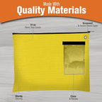 BankSupplies Canvas Interoffice Mailer, 14 oz. - 14W x 11H - Yellow - Transit Bag - Large Zipper Bag with Grommet - Use with Padlock or Zip Tie for Security - Interoffice Mail Bag