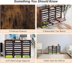 TQVAI Wood Literature Organizer, 27 Slots Hold 13500 Sheets A4 Papers, Wooden Desk File Paper Storage Organizer with Adjustable Shelves, Mailbox Cubbies for Office Home Classroom, Classroom, Archaize