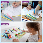 Craiiby Premium Colored Pencils, Soft Core, 288 Count (Pack of 24), 12 Colors Pre-sharpened Color Pencils Bulk, Back to School Supplies, Classroom Prizes (24)