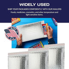 Pacron 200-Pack Insulated Silver Thermal Bubble Mailers 11 x 15 - Waterproof Metallic Foil Self-Sealing Padded Envelopes for Cold Shipping, Perishables, Food, Cosmetics, Pharmaceuticals