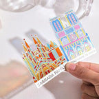 2pcs Metal Bookmarks with Transparent Design, Cute Book Marks for Readers, Aesthetic Book Markers for Kids, Teens, Teachers, Students, Book Accessories Gifts for Book Lovers, Reading Women and Men