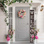 Tall Outdoor Welcome Sign for Front Door, 6ft Brown Welcome Sign,Rustic Tall Welcome Sign for Front Porch Decor, Farmhouse Welcome Porch Sign Wood Vertical Decor, Fall Porch Decor for The Home