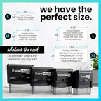 ExcelMark Custom Rubber Stamp – Clean & Easy Stamping – Personalized Self-Inking Stamp (Large)