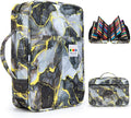 YOUSHARES 300 Slots Color Pencil Case - Pen Case Organizer with Handy Wrap & Zipper, Multilayer Holder for Prismacolor Colored Pencils & Gel Pen (Marble Gray)