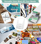 2 Pack Acrylic Brochure Holder 8.5 x 11 inches, 3 Tier Clear Brochure Display Stand with Removable Divider for Trifold 4 Inches Wide Pamphlet, Plastic Flyer Holder for Magazine, Literature, Booklet