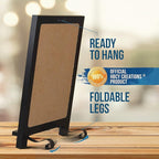 HBCY Creations Black Wooden Tabletop Chalkboard with Legs/Vintage Wedding Table Sign/Small Kitchen Countertop Memo Board/Antique Wooden Frame (9.5” x 14” Inches) (4 - Black)