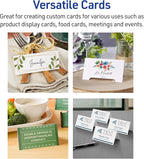 Avery Printable Tent Cards, 3.5" x 11", Ivory with Embossed Border, 50 Blank Place Cards for Laser or Inkjet Printers (5915)