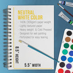 U.S. Art Supply 5.5" x 8.5" Premium Heavyweight Watercolor Paper Pad, Pack of 3 (30 Sheets Each), 140lb (300gsm) - Spiral Bound, Cold Pressed, Acid-Free, Wet, Water Color Paper - For Artists, Students