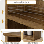 blini 2-Shelf Bookcase Wooden Bookshelves 33in Wide Floor Standing Display Storage Shelves Vintage Oak Bookcase for Home Office, Living Room, Bed Room