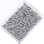 WILLBOND 500 Pack Map Push Pins Map Tacks Small Round Head Push Pins Thumb Tacks for Travel Picture Photo Bulletin Board Wall DIY Craft School Office Home(Silver,1/8 Inch)