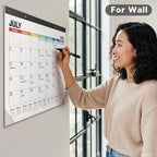 Dunwell 2026 Desk Calendar 22x17, Large Monthly Desk Blotter or Hanging Wall Calendar, Colorful Design, Jan–Dec 2026, Lined Daily Blocks, Easy to Read