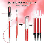 Retractable Glitter Gel Pens, 12 Colors Large Capacity Red Pink Glitter Metallic Gel Ink Pens, 1 mm Fine Point Smooth Writing Color Pens for Adult Coloring Book Note Taking Aesthetic Art Supplies