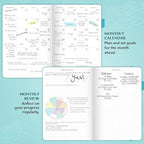 Legend Planner – Weekly & Monthly Life Planner to Hit Your Goals & Live Happier. Organizer Notebook & Productivity Journal. A5 (Turquoise)