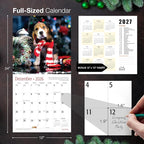MICASA PRESS Beagle Puppies 2026 Wall Calendar 12 Month | 12" x 24" Open | Thick & Sturdy Paper | Holiday Gift | Cute Puppy Dog Calendar 2026