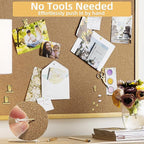 Gold Push Pins Set, 310 Pcs Decorative Thumb Tacks for Cork Board with Push Pin Hooks & Clips, 5 Styles Office Pushpins Set in Storage Box for Bulletin Board, Maps, Photos, Notes