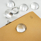 6Pack 1.6inch Crystal Dome Magnifying Paperweight, Clear Distortion-Free Optics Convex Lens Set for Physics Classroom Home Decor, Paper Weights for Outdoor Events