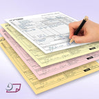NextDayLabels - Superior Carbon-Less NCR, Pre Collated Paper, 500 Sheets Per Pack (8-1/2" x 11" 4 Part Reverse, 5915)