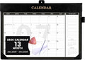 Yoment Desk Calendar 2026 Leather Desk Calendar with To-Do Lists, 13 Months Desk Pad Wall Calendar with Pen Holders PVC Cover for Work Office School Home Women Men, Dec 2025-Dec 2026, 17 x 12, Black