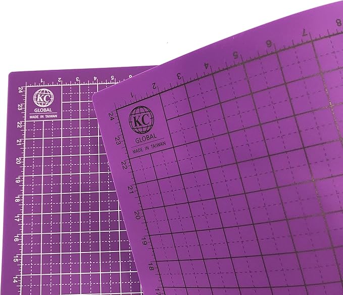 KC GLOBAL A1 (38"x26") Professional Grade Self-Healing Cutting Mat (Purple) - Odor-Free, Reversible, Eco-Friendly, Durable Bright Surface. Premium Desk Mat for Crafters, Quilters, and Hobbyist