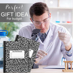 Affrolling 1 Pack Carbonless Lab Notebook Carbon Copy 8.5'' x 11'' 25 Sets of Pages 50 Pages Total Laboratory Engineering Chemistry Computation Notebook Science Grid Coil Binding(Black and White)