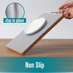 Shelf and Drawer Liner, Non-Adhesive Non Slip and Grip Durable Clean Pad Full Size 17.7 Inches x 20 Feet for Drawers, Shelves, Cabinets, Storage, Kitchen, Desks, Kitchenware, Tableware, Black