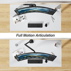 AVLT Single 17"-45" Monitor Arm Desk Mount Premium Mechanical Spring fits One Flat/Curved/Ultrawide Monitor Full Motion Height Swivel Tilt Rotation Adjustable, Black