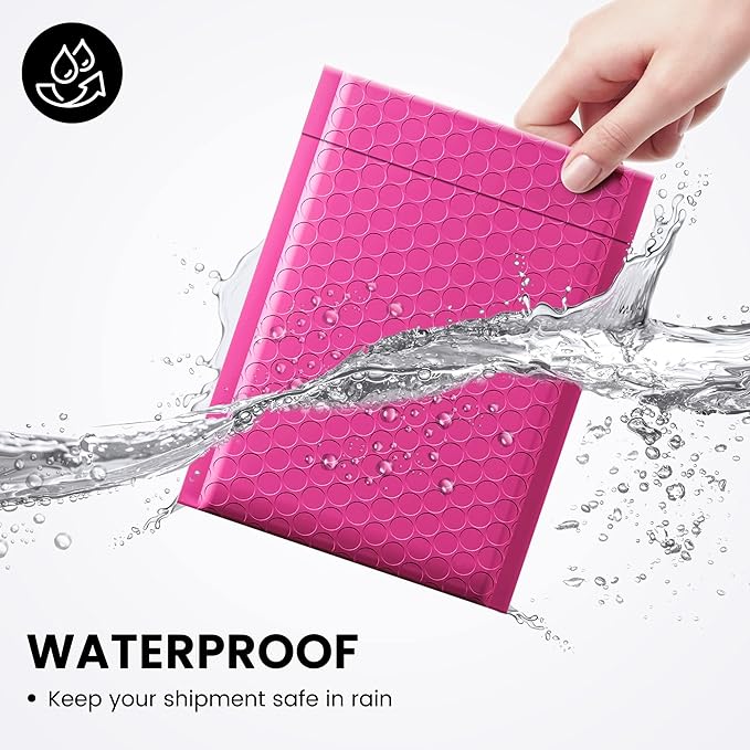 Fuxury Bubble Mailers 6x10" 600 Pack Pink Thick Padded Envelopes Usable Size 6x9" Mailing Envelopes Bubble Padded, Shipping Bags for Mailing,Packaging, Small Business, Boutique, Bulk #0
