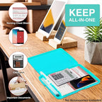 Sooez Clipboard with Storage, High Capacity Nursing Clip Board 8.5 x 11 with Pen Holder & Low Profile Clip, Plastic Clipboards Case Box, Teacher Must Haves School Office Supplies,Letter Size/ A4