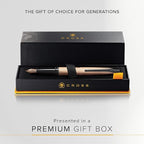 Cross ATX Refillable Fountain Presented in a Luxury Gift Box - Medium Point, Black Ink, Sandblasted Rose Gold