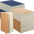 Mimorou 100 Pcs Journals Notebooks Bulk - Kraft Softcover A5 Small Notebooks 5.5 Inch x 8.3 Inch Notepads with 60 Page 30 Sheet for Writing Sketch Travel Office Supplies(Brown, Navy,Lined)