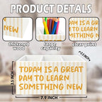 XPH Inspirational Pen Pencil Holder Organizer for Desk, Motivational Gifts for Women, Today Is a Great Day to Learn Something New Wooden Box Sign for Home Office Desk Tabletop Decorations