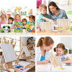 ESRICH 24 Pack 11.8" Wood Easels,Tabletop Easel for Painting,Painting Party, Displaying Canvases, Kids Student Table School Desktop, Portable Canvas Photo Picture Sign Holder