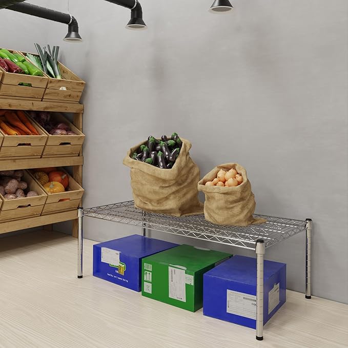 Regal Altair 21''W x 42''L x 14''H Chrome Plated Wire Dunnage Rack | Off The Floor Storage