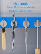 Neosmuk Rare Earth Magnets, Super Strong Magnet Heavy Duty for Craft, Neodymium Magnets with Adhesive Backing for Board, Thin Powerful Large and Industrial Magnets Stick for Cabinet, Refrigerator