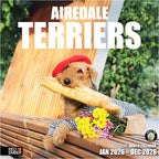 RED EMBER Airedale Terriers 2026 Wall Calendar 12 Month | 12" x 24" Open | Thick & Sturdy Paper | Holiday Gift | Cute Puppy Dog Calendar 2026
