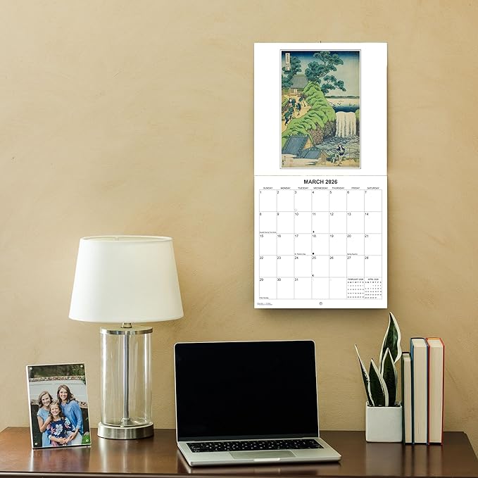 2026 Japanese Woodblock Art Monthly Wall Calendar | Ukiyo-e Style Paintings Calendar 2025-2026