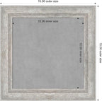 Amanti Art Silver Framed Magnetic Board 15x15 X-Small Vision Board for use with Magnets, 100% Metal Sheet to Display Items as Office Decor or for Home Organization in mudroom, Kitchen or Kids Room