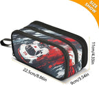 BOENLE Racing Car Truck Pencil Case Box Boys Girls Large Pencil Pouch with Zipper Compartments Big Capacity Stationery Pen Bag Organizer for Kids Teens Adults School