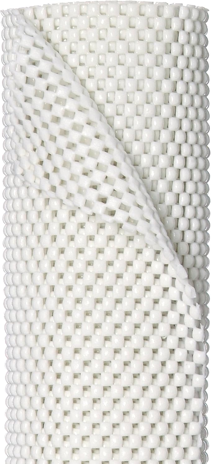Con-Tact Brand Grip Premium Shelf Liner, Thick and Non-Adhesive Drawer Liner, Multi-Purpose and Easy to Use, 12" x 4', White, Pack of 1